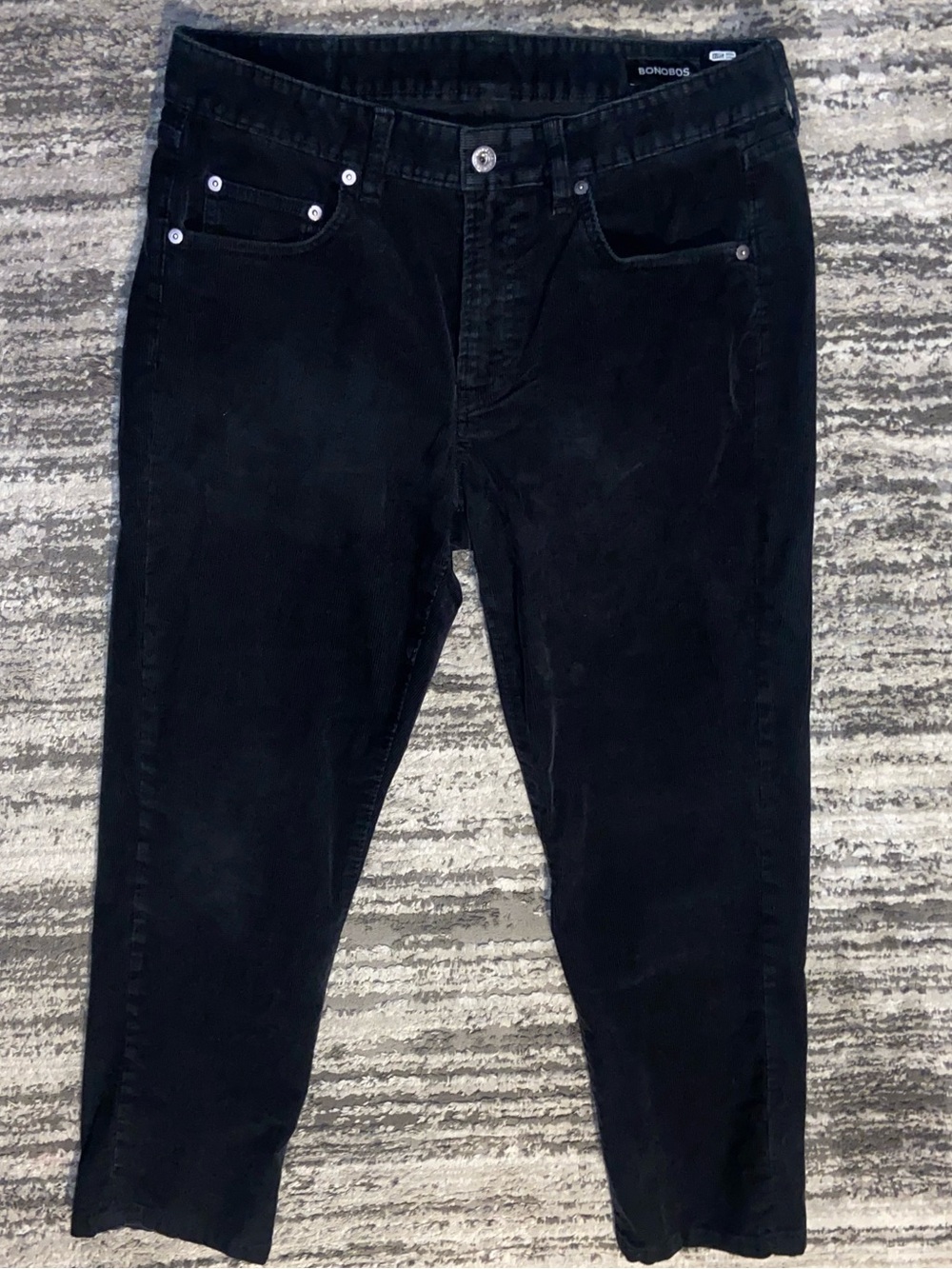 Bonobos five pocket black corduroy pants size 31/30